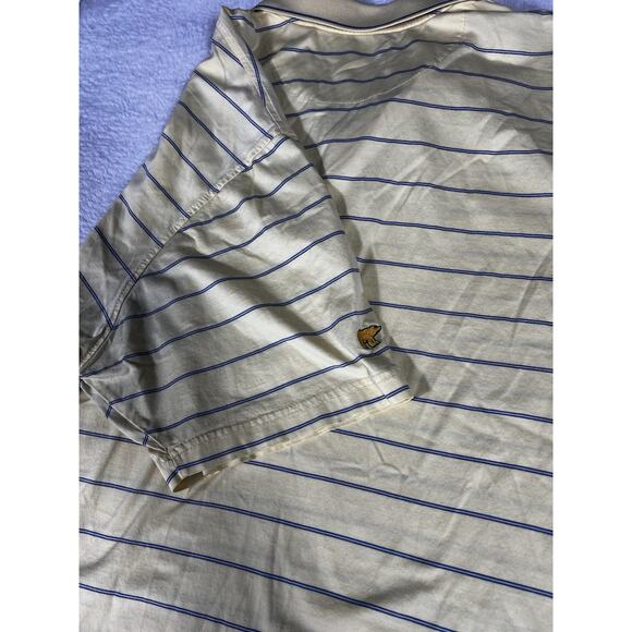 Greg Norman Shirt Men"s Yellow Striped Active Play Dry Golf Polo size XL - Picture 8 of 8